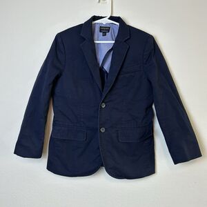 Crewcuts Thompson Blazer Boys 6-7 Navy Sport Coat 2 Button Cotton J Crew Preppy